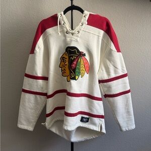 ‘47 Brand Chicago Blackhawks Lace-Up Hoodie